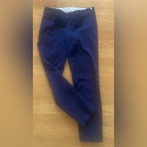 J Crew Womens Blue Stretch Side Zippered Pant size 00